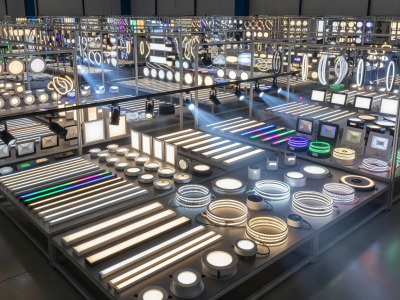 A variety of LED lighting fixtures